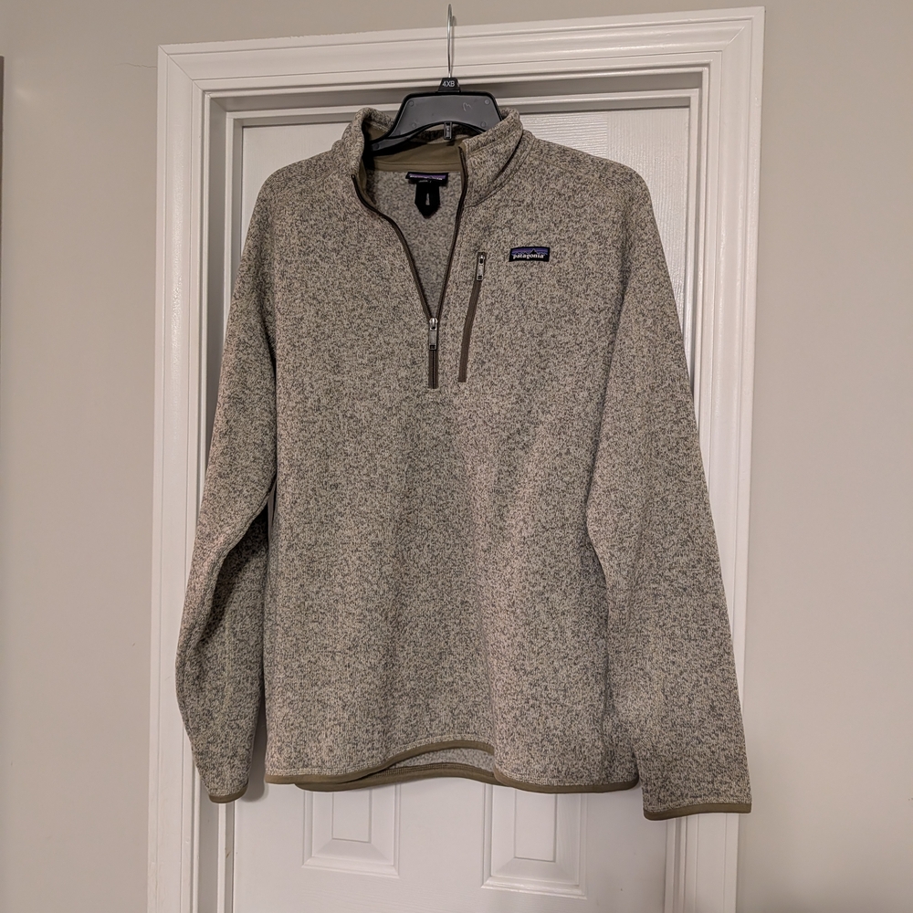 Patagonia Men's Zip-Up Sweater in Cream